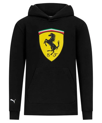 Scuderia Ferrari F1 Kids Shield Hoodie - Black