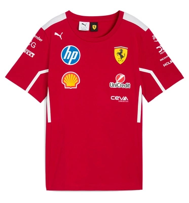 Scuderia Ferrari F1 Women's 2025 Team T-Shirt - Dark Cherry