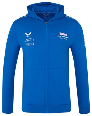 Alpine F1 Men's 2025 Team Full Zip Hoodie - Blue