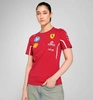 Scuderia Ferrari F1 Women's 2025 Team T-Shirt - Dark Cherry
