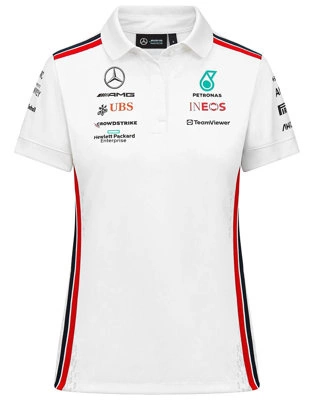 Mercedes AMG F1 Women's Team Polo Shirt - White
