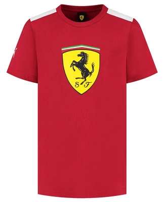 Scuderia Ferrari F1 Men's Large Shield T-Shirt - Dark Cherry