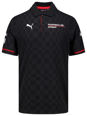 Porsche Motorsport Men's 2025 Team Polo Shirt - Black