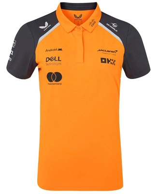 McLaren F1 Men's 2025 Team Polo Shirt - Papaya