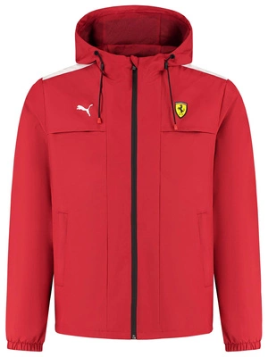 Scuderia Ferrari F1 Men's Rain Jacket - Dark Cherry