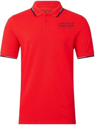 Red Bull Racing F1 Men's Core Mono Polo Shirt - Flame Scarlet