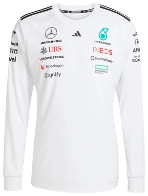 Koszulka Mercedes AMG Petronas F1 adidas 2025 Long Sleeve - White