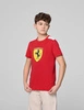 Scuderia Ferrari F1 Kid's Large Shield T-Shirt - Dark Cherry