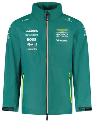 Aston Martin F1 Men's 2025 Team Rain Jacket - Green