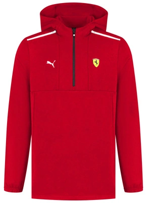 Scuderia Ferrari F1 Men's Quarter Zip Midlayer - Dark Cherry