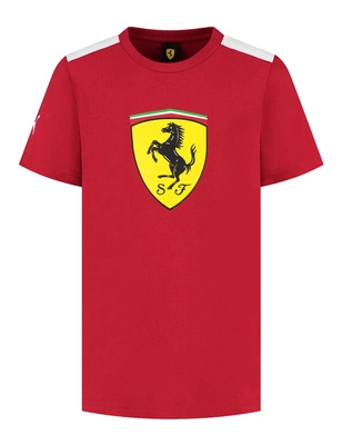 Koszulka dziecięca Scuderia Ferrari F1 Large Shield - Dark Cherry