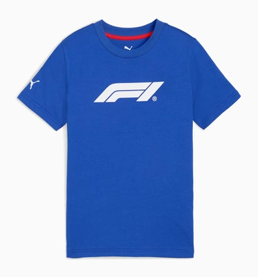 Koszulka dziecięca PUMA Essentials F1 Logo - Blue