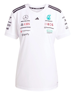 Mercedes AMG Petronas F1 adidas 2025 Women's Team Driver T-Shirt - White
