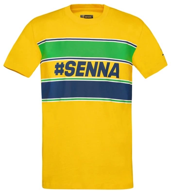 Ayrton Senna Hashtag T-Shirt - Yellow
