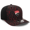 Ducati New Era 9FIFTY Crinkle All Over Print Baseball Cap - Black