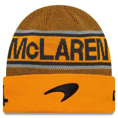 McLaren F1 New Era 2025 Lando Norris Cuff Beanie - Papaya