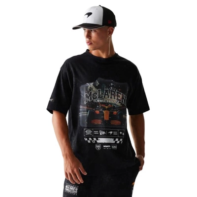 McLaren F1 New Era Men's Washed Graphic Oversized T-Shirt - Black