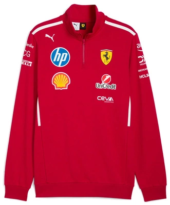 Bluza Scuderia Ferrari F1 Team 2025 1/2 Zip Sweat