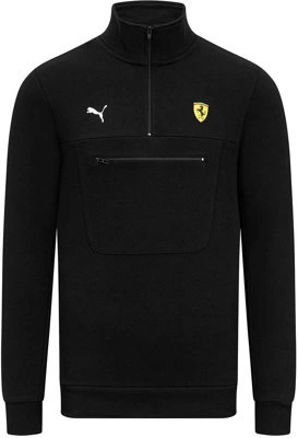 Scuderia Ferrari F1 Men's Quarter Zip Sweater - Black