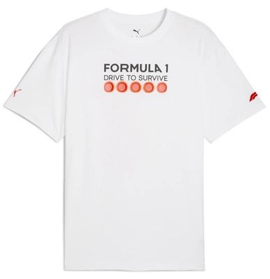 PUMA F1 Men's Graphic Drive to Survive T-shirt - White