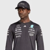 Mercedes AMG Petronas F1 adidas 2025 Men's Team Long Sleeve T-Shirt - Black