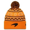 McLaren F1 Team New Era Xmas Cuff Beanie Hat - Orange