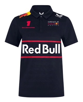 Red Bull Racing F1 Women's 2025 Max Verstappen Polo Shirt - Navy
