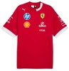 Scuderia Ferrari F1 Men's 2025 Driver's Oversized T-shirt - Dark Cherry