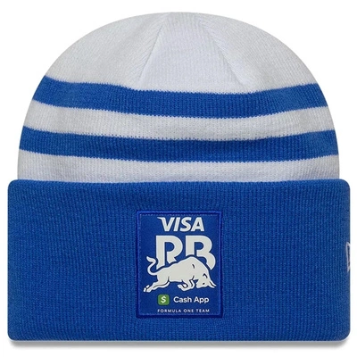 Visa Cash App Racing Bulls F1 New Era Cuff Knit Beanie Hat - Blue/White