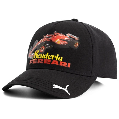 Scuderia Ferrari F1 PUMA Graphic Car Baseball Hat - Black